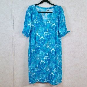 NWOT Lilly Pulitzer Via Mizner Palm Oasis Shift Dress Size X-Large